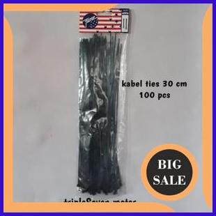 

Kabel ties-Cable tie-Kabel tis-Tali ripet 30 cm 100 pcs Hitam Z804Z3