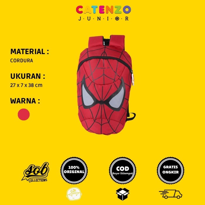 Tas Anak Laki Laki Kids Sekolah Backpacker Laki Laki Karakter Spiderman T5W9 Kualitas Terbaik cute v