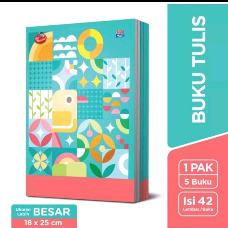 Buku Sinar Dunia Sidu Maxi Bigbos Ukuran Boxy 42 Lembar(isi 5 buku)