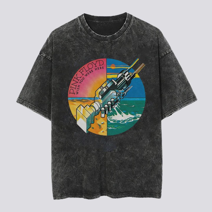 Kaos Band Washed Pink Floyd Wish you Were Here