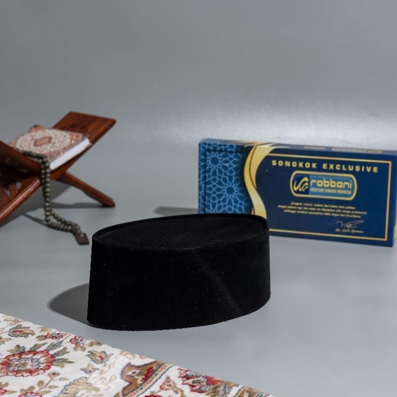 PECI SONGKOK ROBBANI KOPIAH HITAM POLOS AC & NON AC