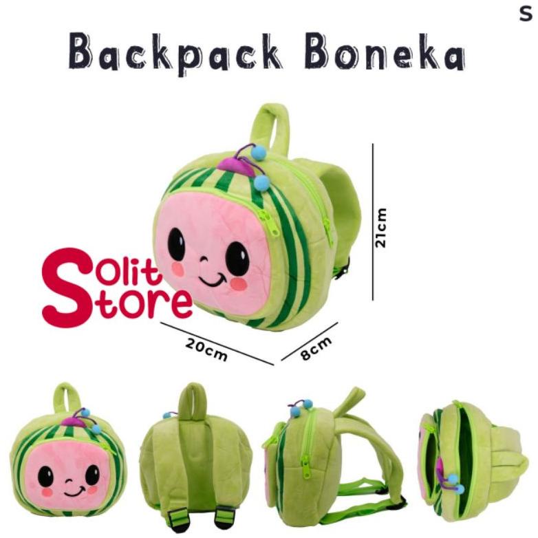 Berkualitas Tas Punggung Backpack Ransel Anak Boneka Melon Baby Shark Huggy Wuggy Sonic Import Size 