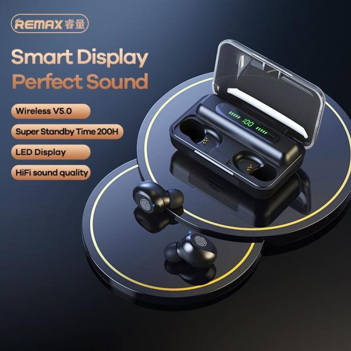 Terbaru Remax True Wireless Stereo Bluetooth Earbuds Earphone Display Tws-43