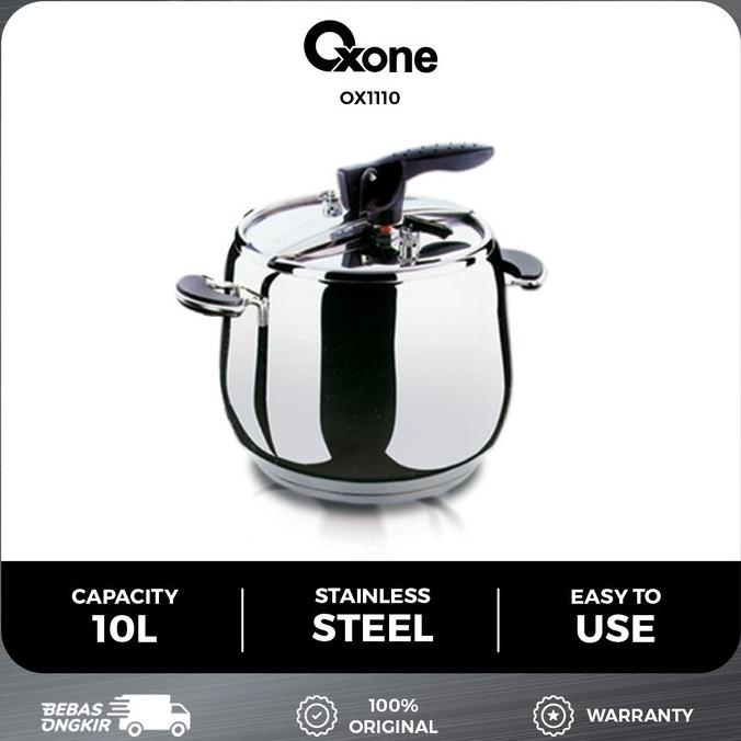 Oxone OX1110 Presto Panci Daging Alumunium Pressure Cooker 10L