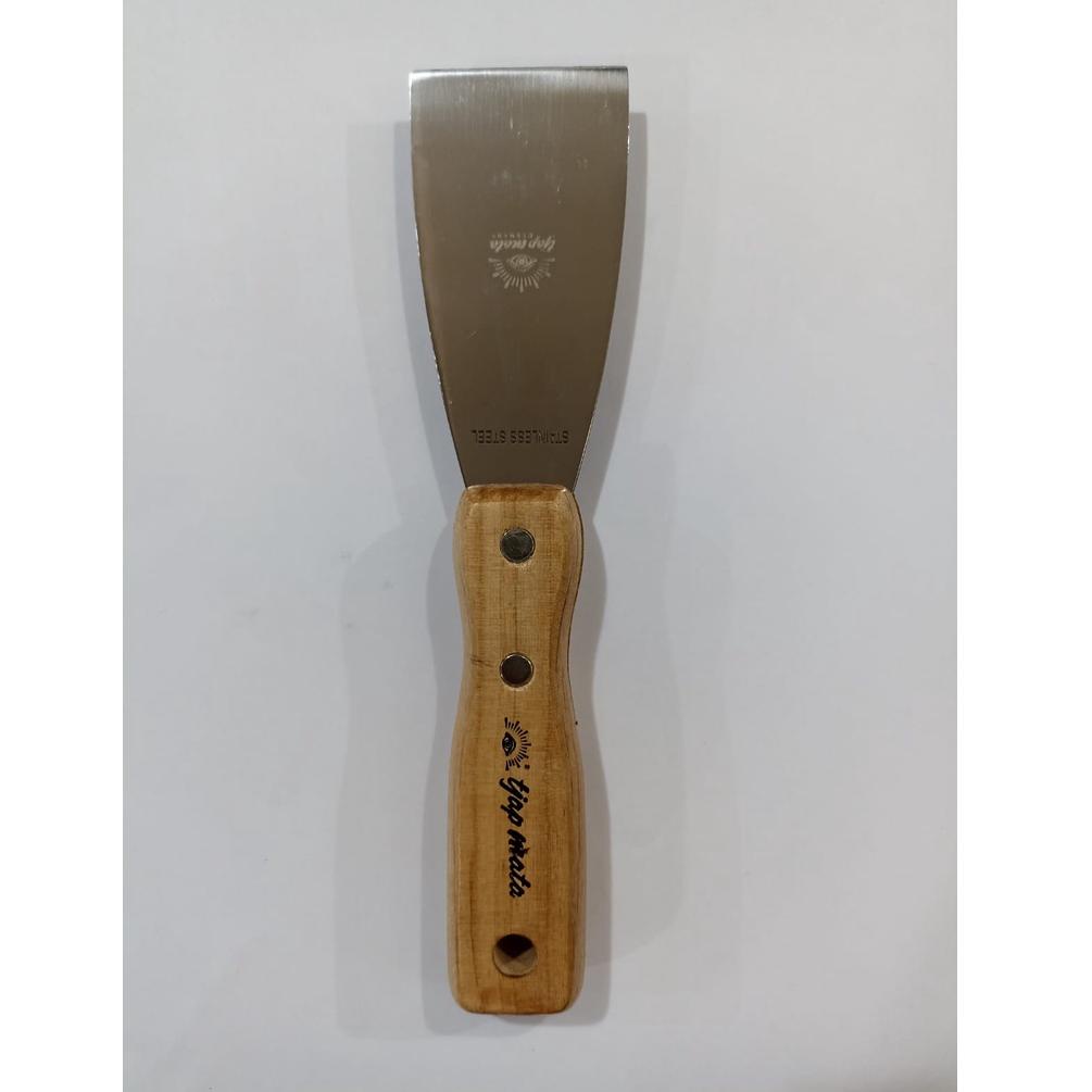 Restok Gan Free Gold TJAP MATA 2 inch Stainless ASLI KAPE GAGANG Kayu Scraper Skrap
