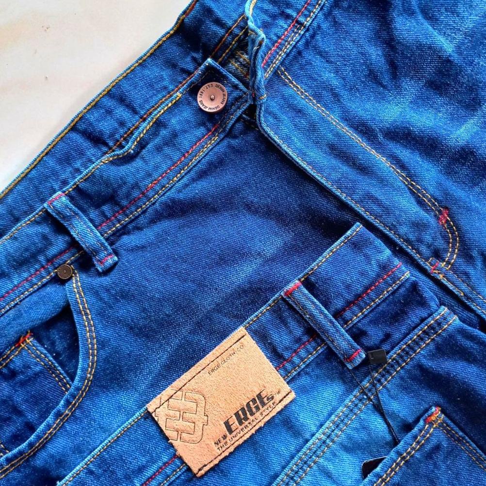 (BISA COD) Celana jeans pendek pria ripped sobek jumbo big size 32 - 44 ~