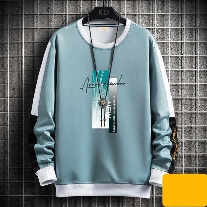 COD - BAJU KAOS MOUNTAIN /ATASAN UNISEXS LENGAN PANJANG Sweater Hoodie cowok Korean style switer lak