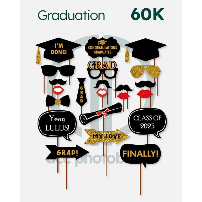 Terlaris Photobooth Props Acc Photobooth Property Photo Prop Graduation