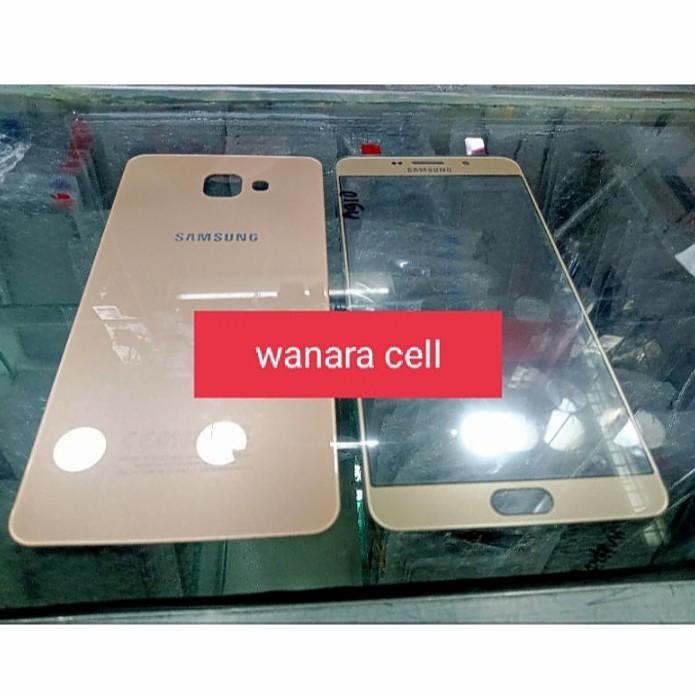 Kaca Lcd Dan Backdoor Backdoor Samsung A910 A9 Pro 2016 Original Gold