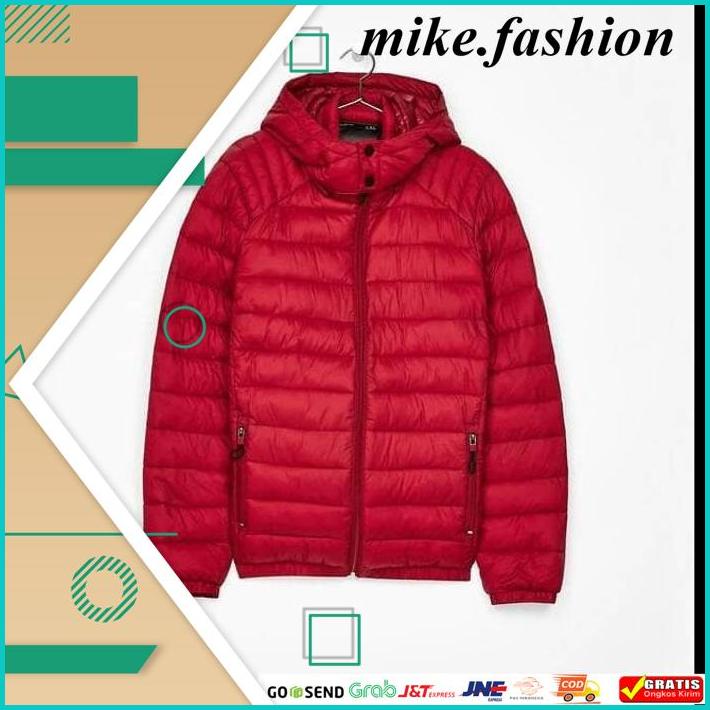 JAKET PRIA MUSIM DINGIN BERSHKA ORIGINAL HITAM ASLI IMPORT 