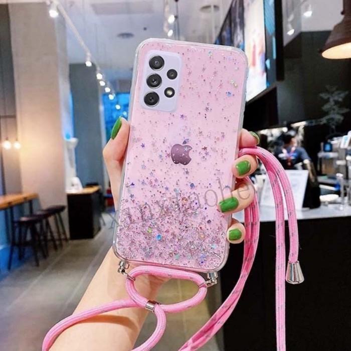Case Tali Nagita Samsung Galaxy A52 2021 Lanyard Glitter Gantungan