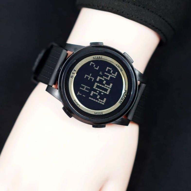 Jam Tangan Pria Wanita Digital 511 Tali Karet Body Tipis Tahan air/Jam Tangan digital Unisex Tali Ka