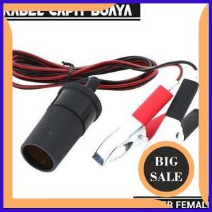 Kabel Jepit Buaya Besar ke AKI dengan Ujung Soket Lighter Pemantik Z8