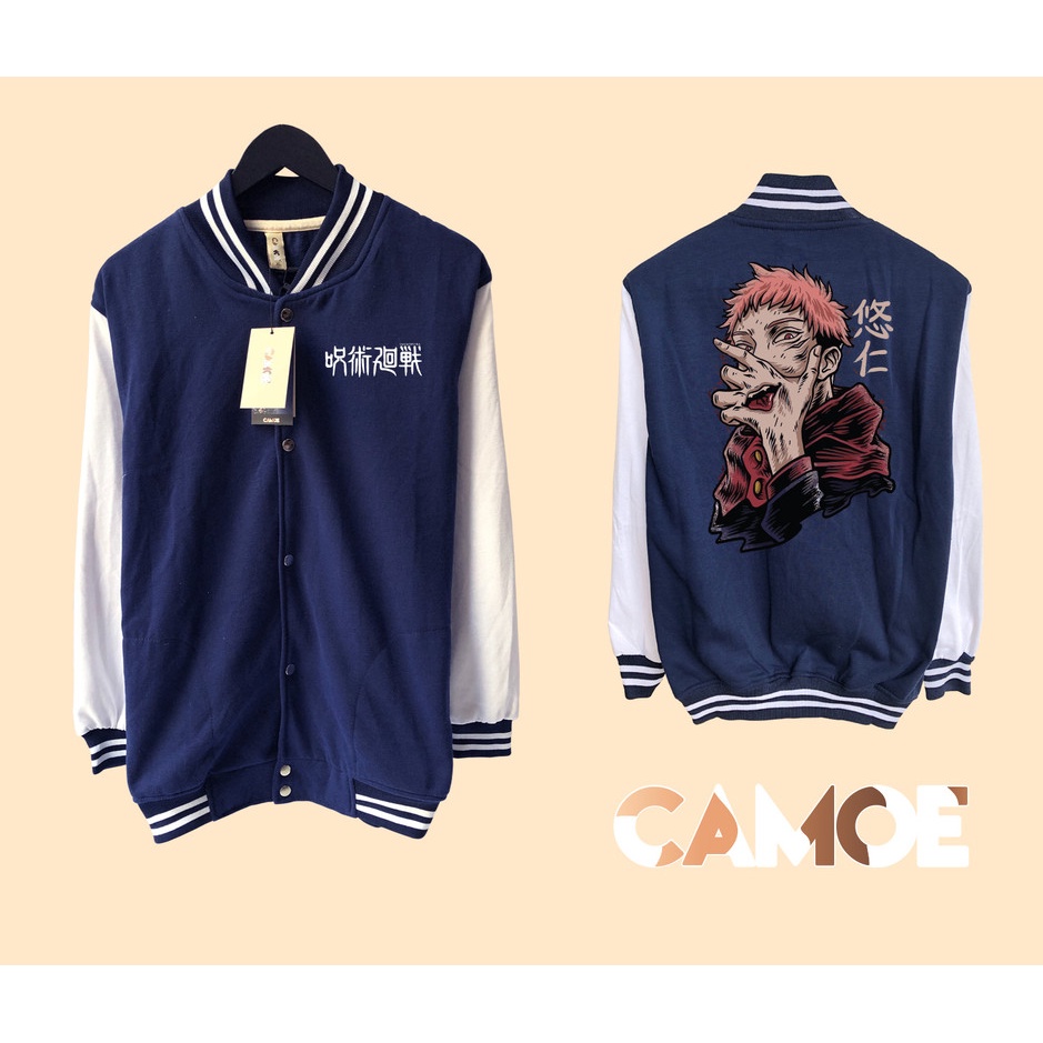 Jaket Baseball Varsity Anime Jujutsu Kaisen Sukuna Mouth