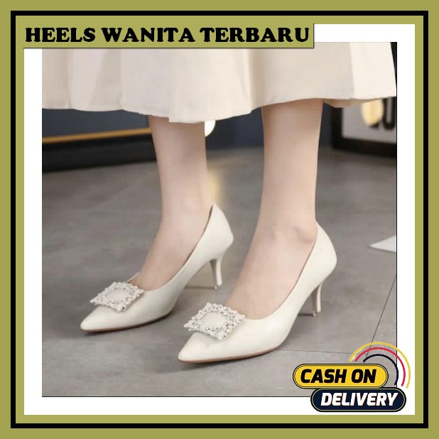 Sendal Heels Tali Wanita Kekinian High Hils Hak Tinggi Tahu Kaca Jinjit Hills Ibu Ibuibu Kondangan H