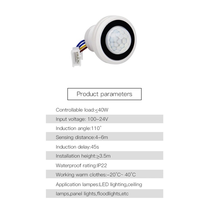 FMFIT Saklar Otomatis Sensor Gerak Motion PIR Detector infrared waterproof