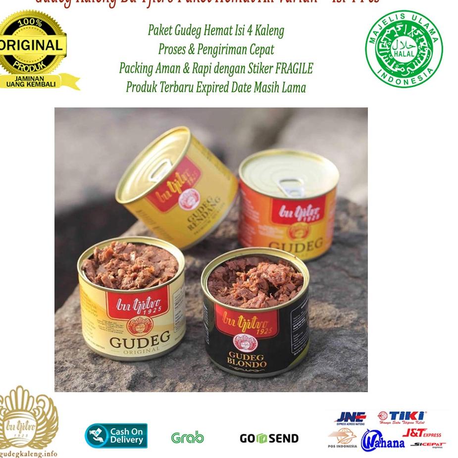 

12.12 FLASH SALE Gudeg Kaleng Bu Tjitro Paket Hemat All Varian - Isi 4Pcs Special Promo !!
