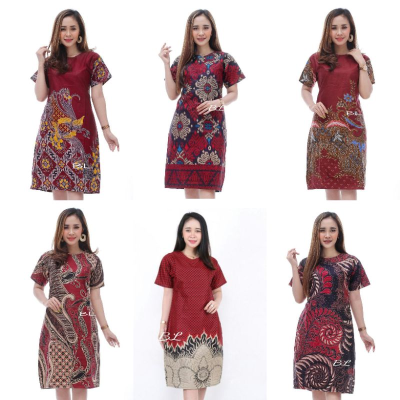 NEW ARRIVALL | DRESS BATIK WANITA LENGAN PENDEK TERBARU