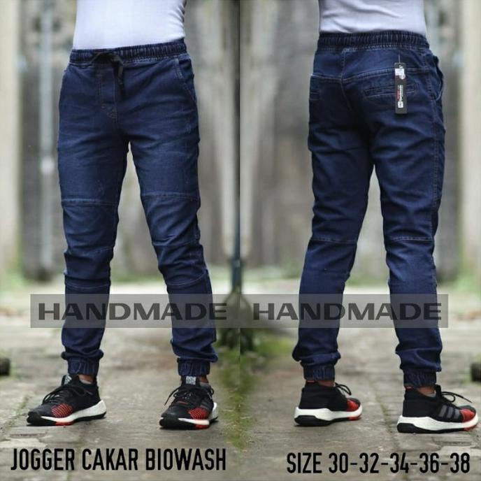 Celana Jeans Joger Pria JUMBO - Jeans Pinggang Karet