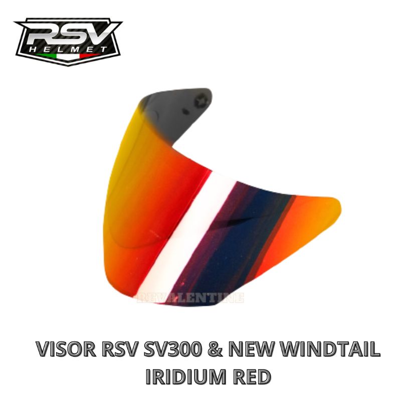 VISOR RSV SV300 NEW WINDTAIL IRIDIUM RED ORIGINAL KACA HELM HALF FACE RSV SV 300 NEW WINDTAIL RACHET