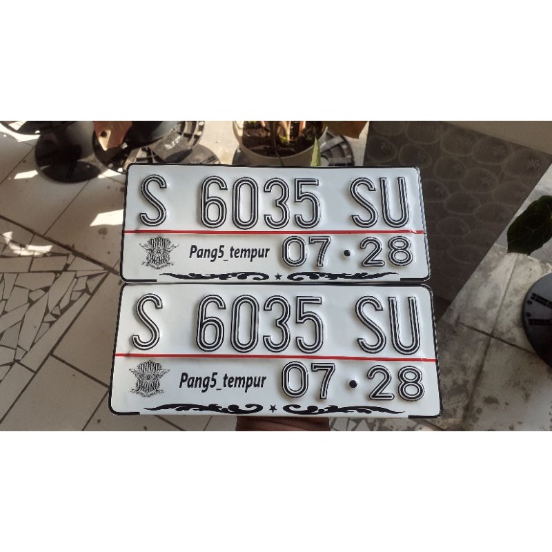 Plat Nomor Variasi | Plat Motor | Tanpa Mika | Free Riques Nama Pembeli