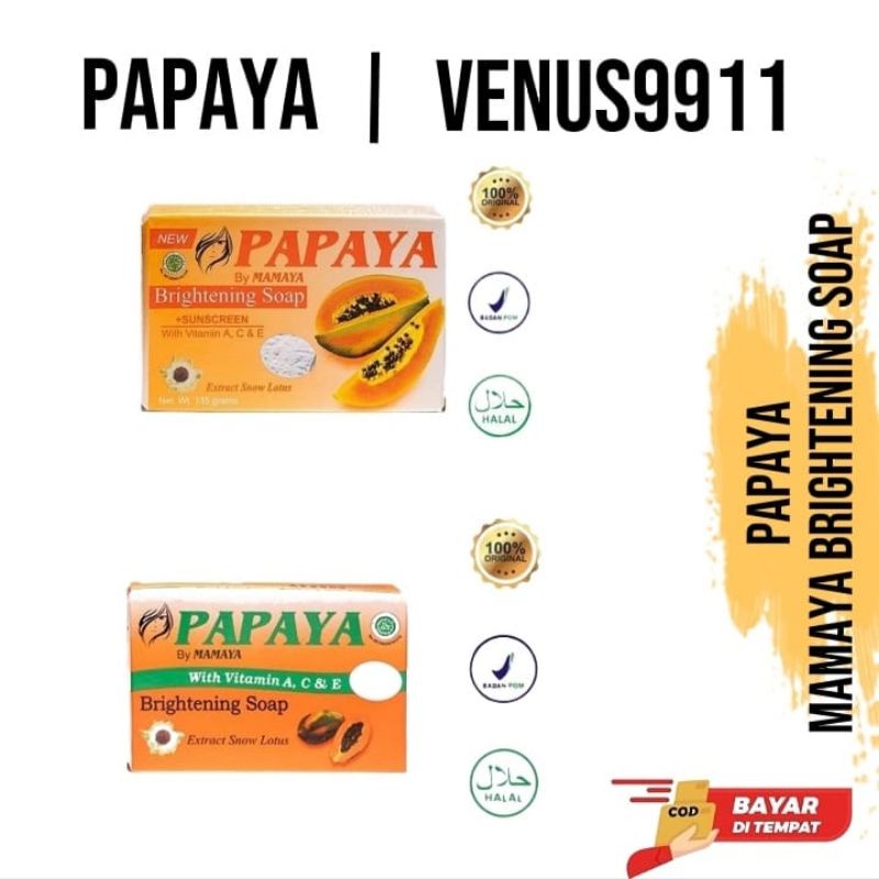 SABUN PEPAYA / PAPAYA BY MAMAYA 135GR ORIGINAL 100%