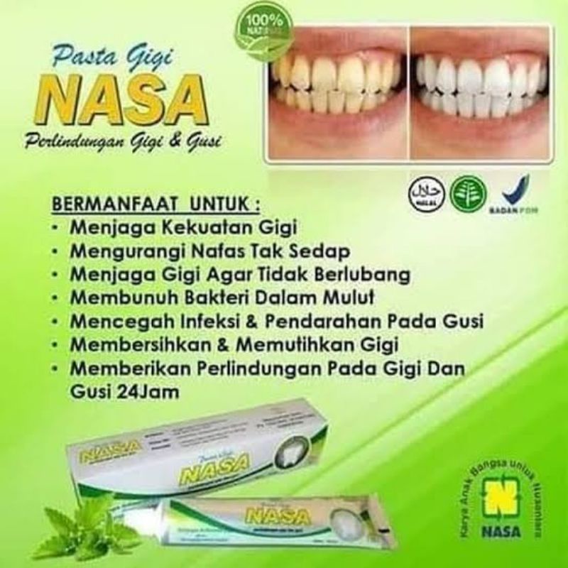 PASTA NASA PASTA GIGI NASA HERBAL WHITENING