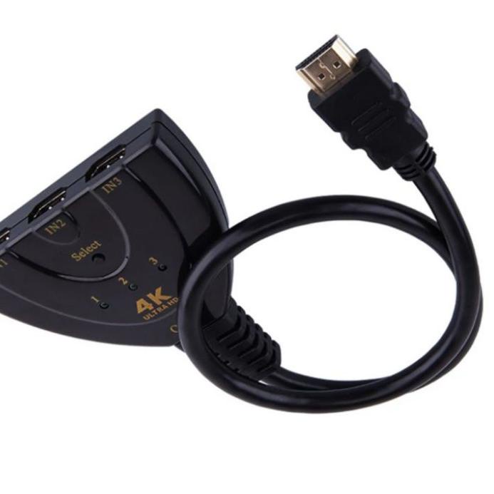 ✨BIG SALE✨ xon kabel HDMI 3in1 switcher switch cabang 3 port splitter 4k 1080p 3d UHd full ultra hd 