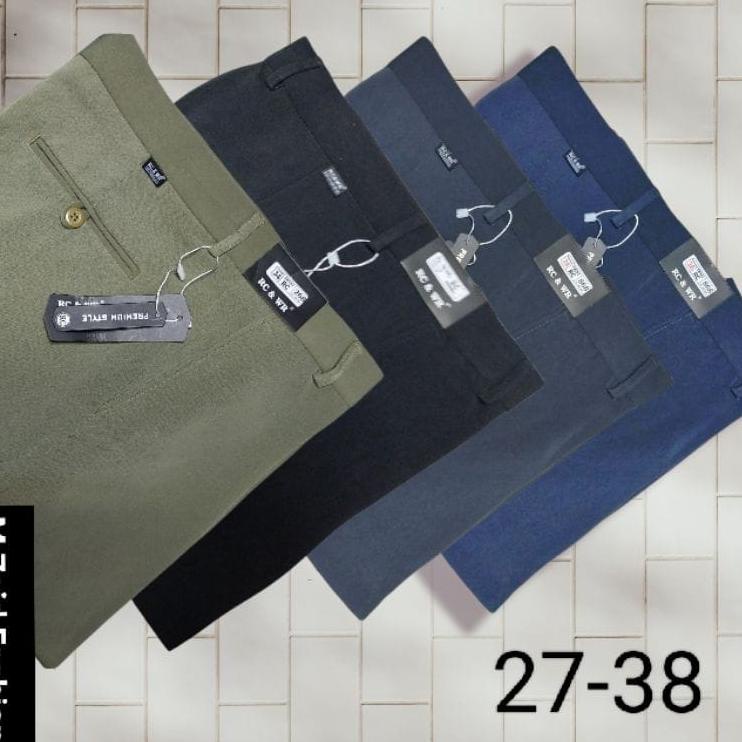 Shipment Celana Panjang Pria Kantor Standar Reguler Bahan Twist Ukuran 27 38 Merk RC.ARDINAL / Celan