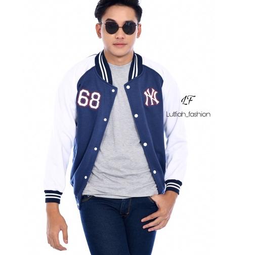 Original Jaket Baseball / Baseball Wanita Pria Bordir NY-68 / jaket termurah / jaket Bisbol /Jaket B