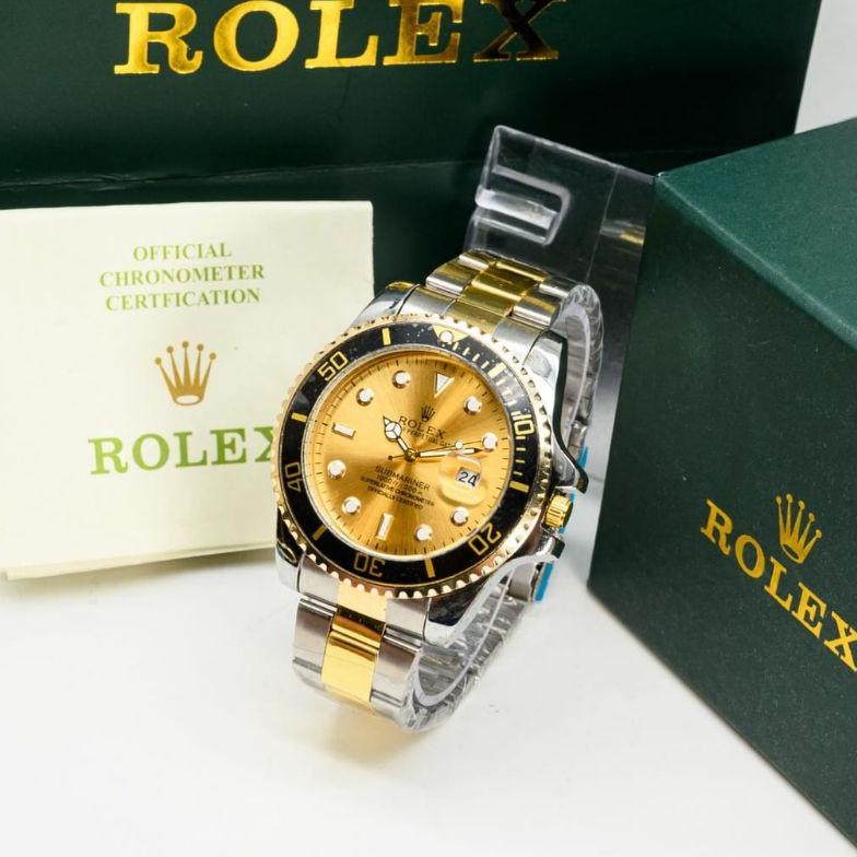 Jam tangan Pria Rolek Tangal aktif Rantai Stainless Stell/Jam Tangan Analog Pria Extra Bok+Batrai Ca