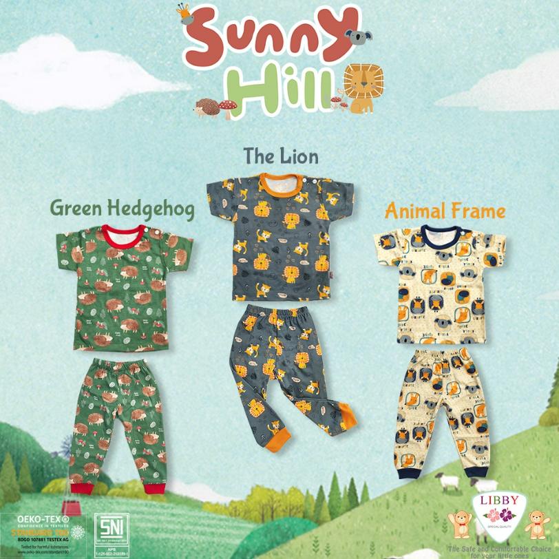 LIBBY BABY 1 / 3 Setelan Atasan Pendek + Celana Panjang Sunny Hill SML 2L XL XXL CBKS