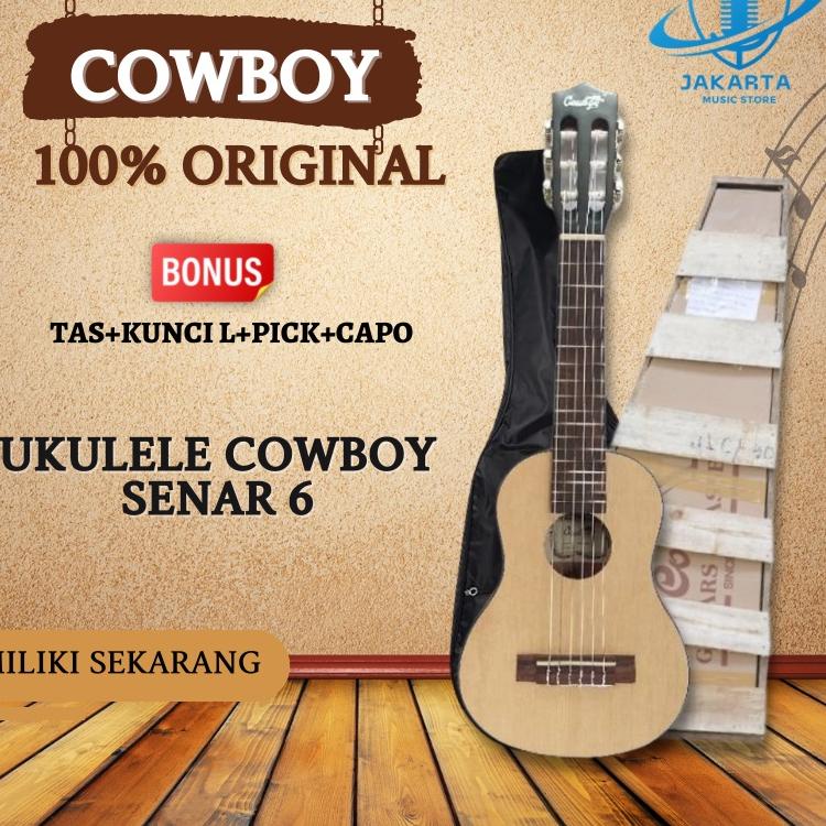 ₨ Gitar Mini Kecil Guitalele Gitar Lele Gitarlele Senar 6 Cowboy Original Guitar accoustik PENJUALAN