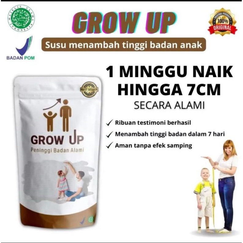 ￼GrowUp Susu Peninggi Badan Tercepat Umur 12 Tahun Alami Suplemen Vitamin Herbal Penambah Tinggi Tul