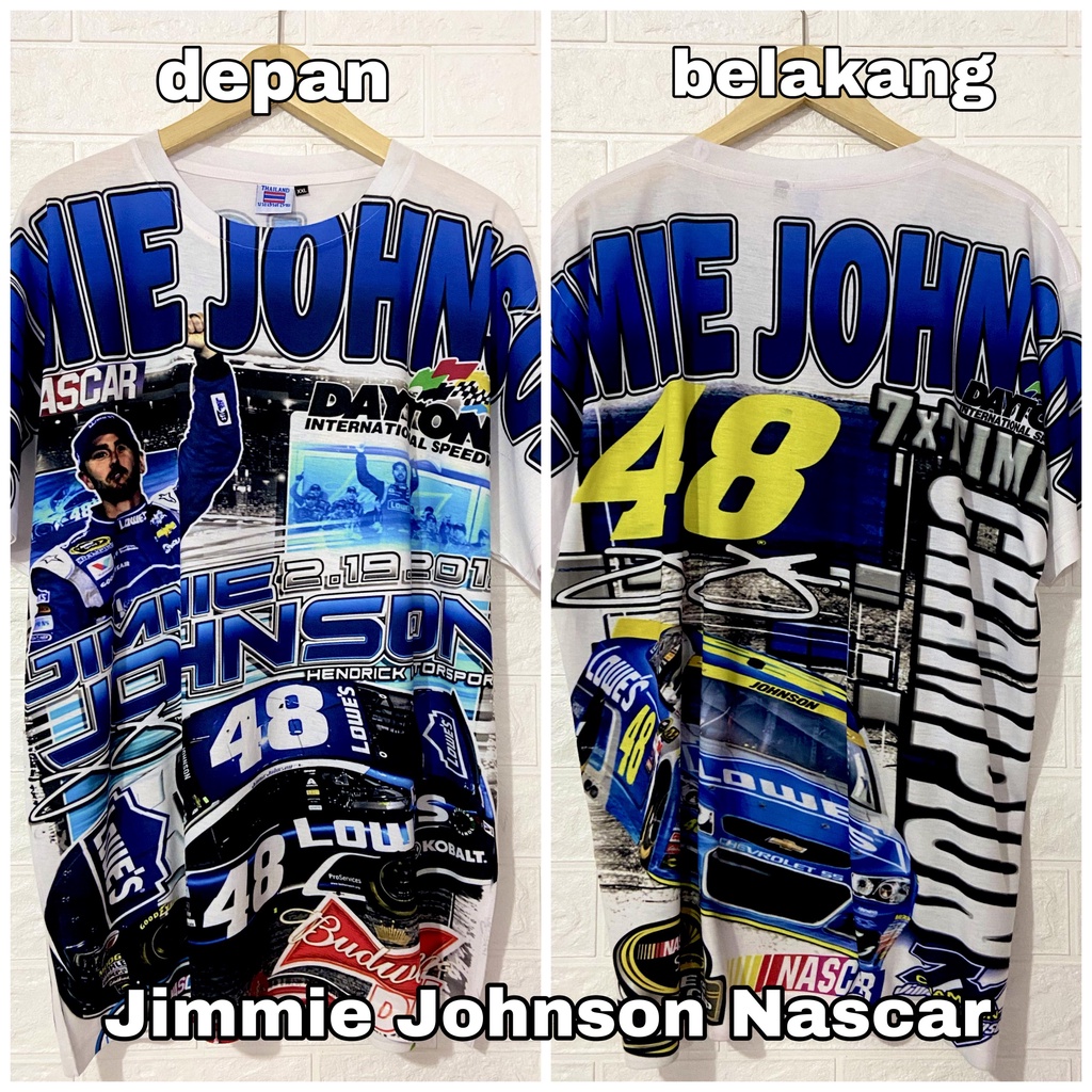 KAOS TAG THAILAND JIMMIE JOHNSON NASCAR 01 AOP (ALL OF PRINT) | KAOS CARTOON KARTUN ANIME KOMIK COMI