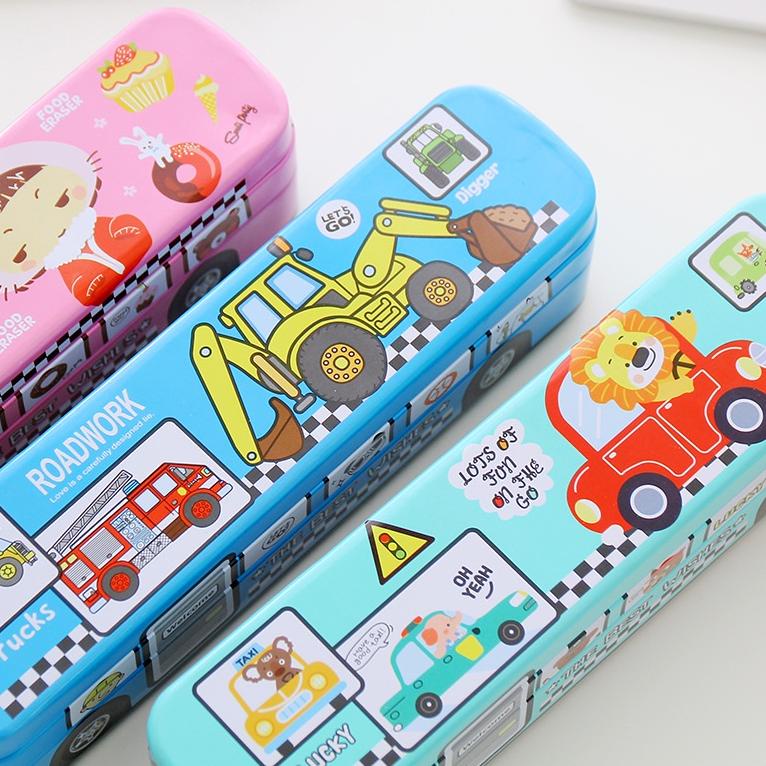 

[PROMOSI !!!] Alat tulis belajar stationery Kotak Pensil Double-Deck Bus Cute Pencil Case Double-Layer Multifungsi Sekolah Lucu Kapasitas Besar