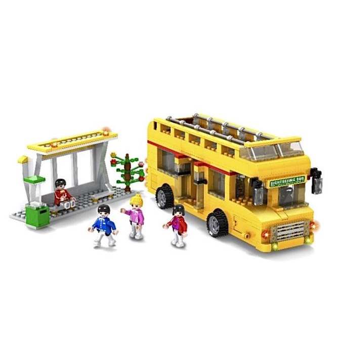 Promo Mainan Anak Bricklego Cogo Traveling Bus City Termurah