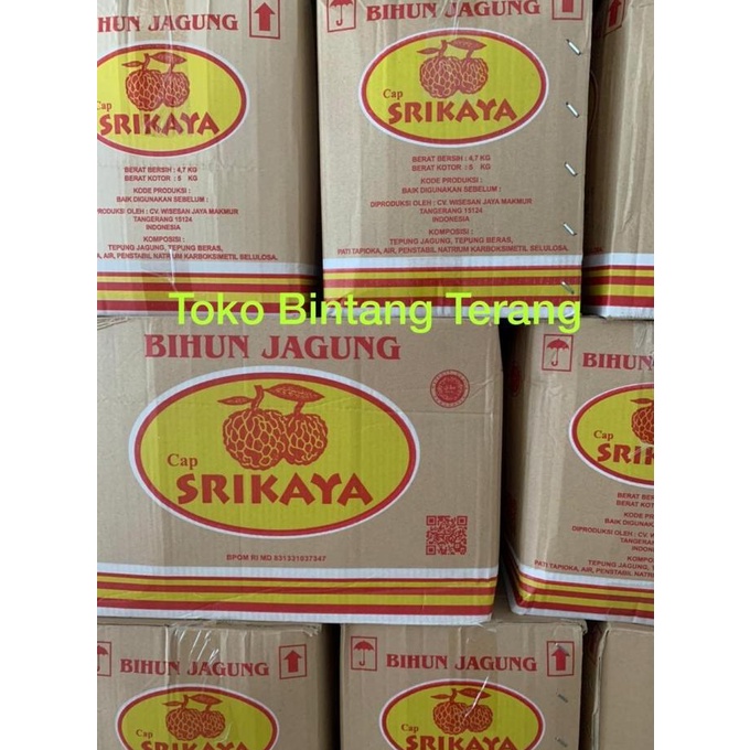 

Bihun Jagung Cap Srikaya 1 Dus / Karton 5 kg / 4,7 kg