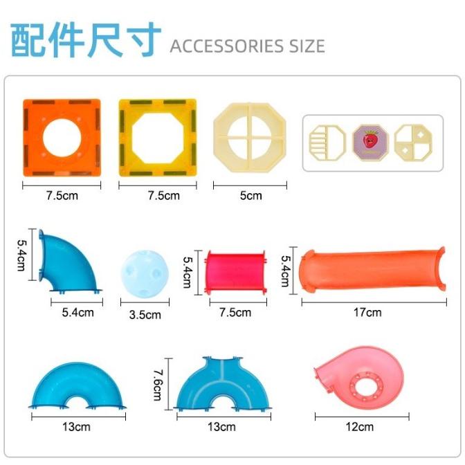 MUST HAVE MAGNETIC TILES MARBLE RUN - MAGNATILES ALIKE - BALOK MAGNET - MAGNET TERLARIS