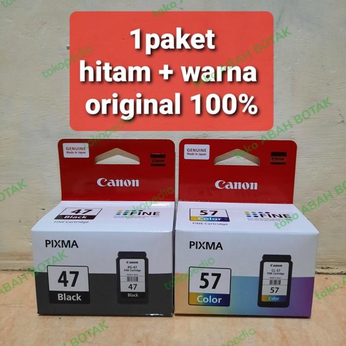 Tinta Printer Original Canon Pixma Pg-47 Black Cl-57 Colour E400 E410