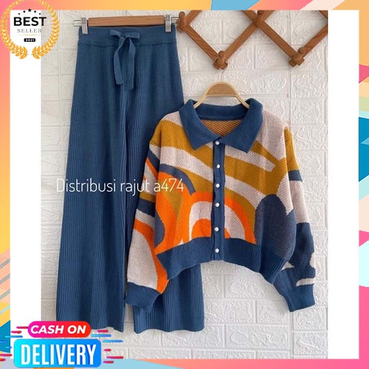 Setelan Wanita Terbaru 2023 Dewasa Jumbo Oneset Remaja Korean Style  Pakaian Lengan Panjang Midi Dre