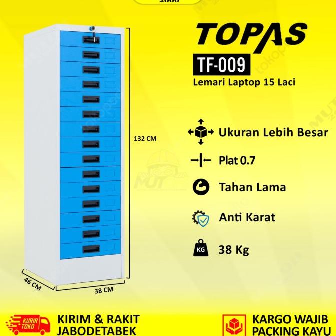 

Best Seller Topas Tf-009 Lemari Besi Penyimpan Laptop 15 Laci Berkualitas