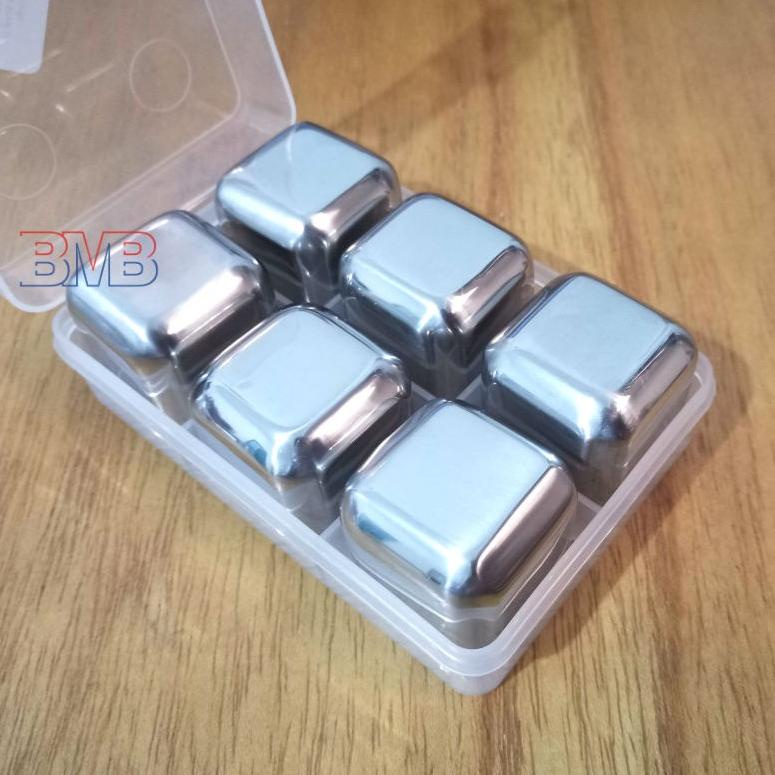 

⚡TOK SIAP 【COD ENAM Es Batu Stainless Steel Ice Cube