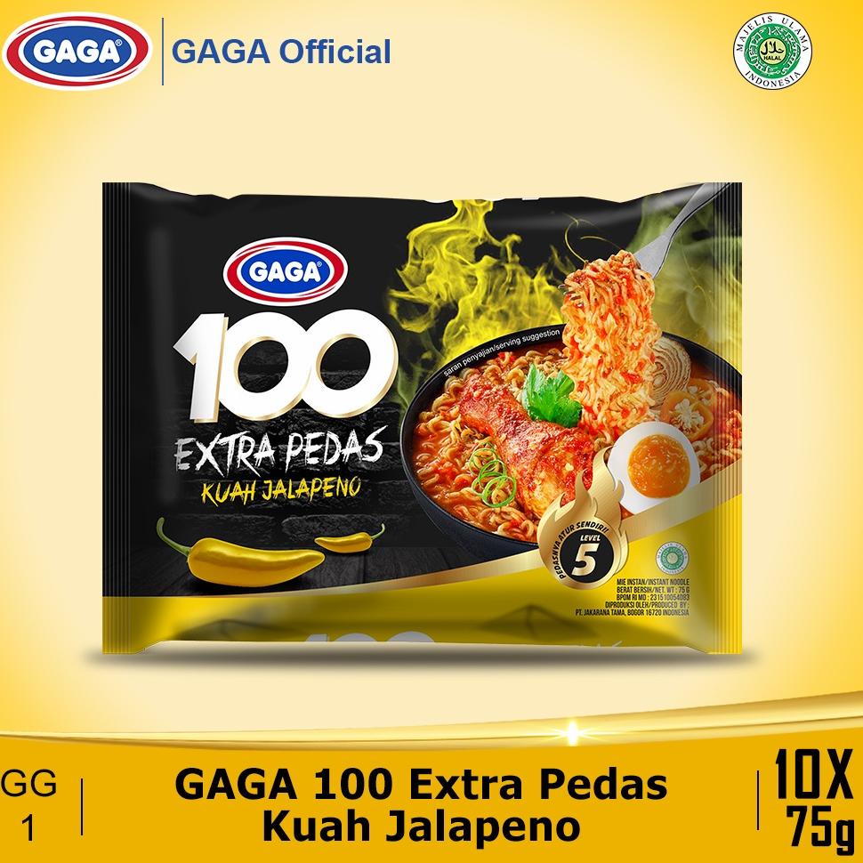 

ORIGINAL% Paket Hemat 10 pcs Gaga 100 Kuah Extra Pedas Jalapeno. (GG1)