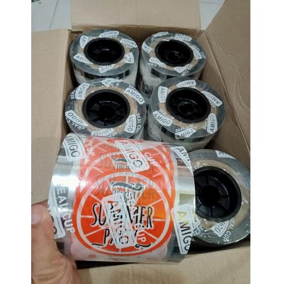 

HOT Plastik Lid Cup Sealer Amigo Merah isi 1200 lembar