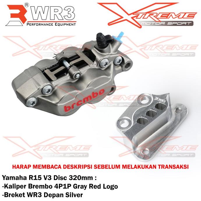 Breket Kaliper WR3 Depan Yamaha R15 V3 With Brembo 4P1P OriginaL