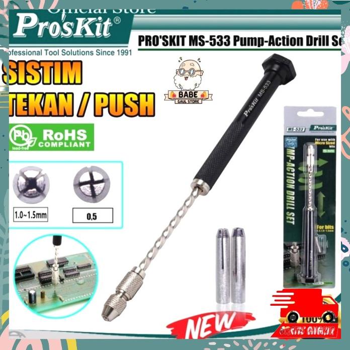 Proskit Bor Manual (Tekan/Pompa) Proskit Ms-533 Original