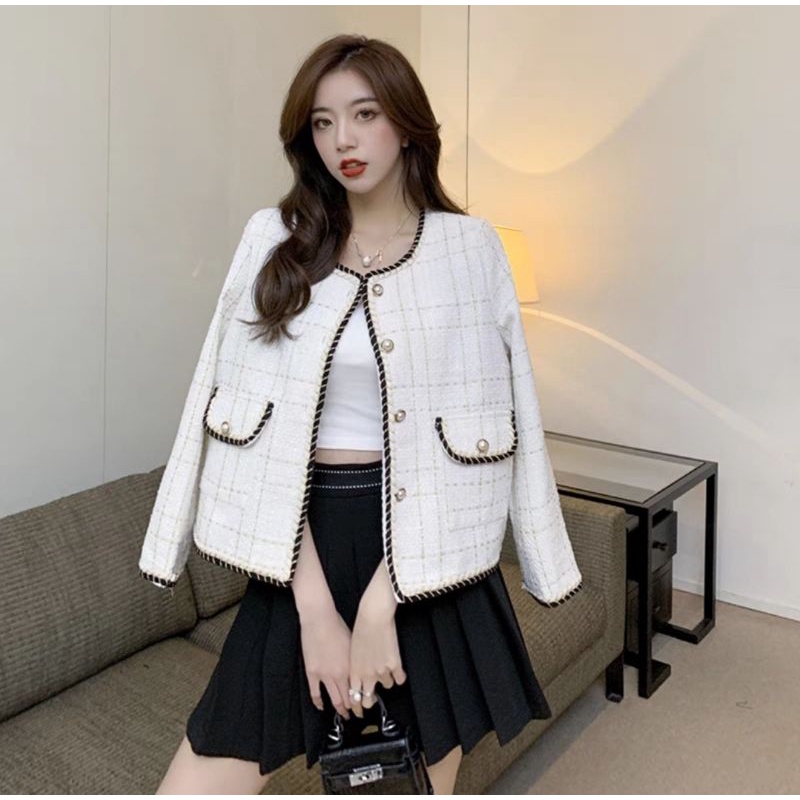 VN REINA FURRY BLAZER / PREMIUM OUTER CARDIGAN FUR KOREA BLAZER