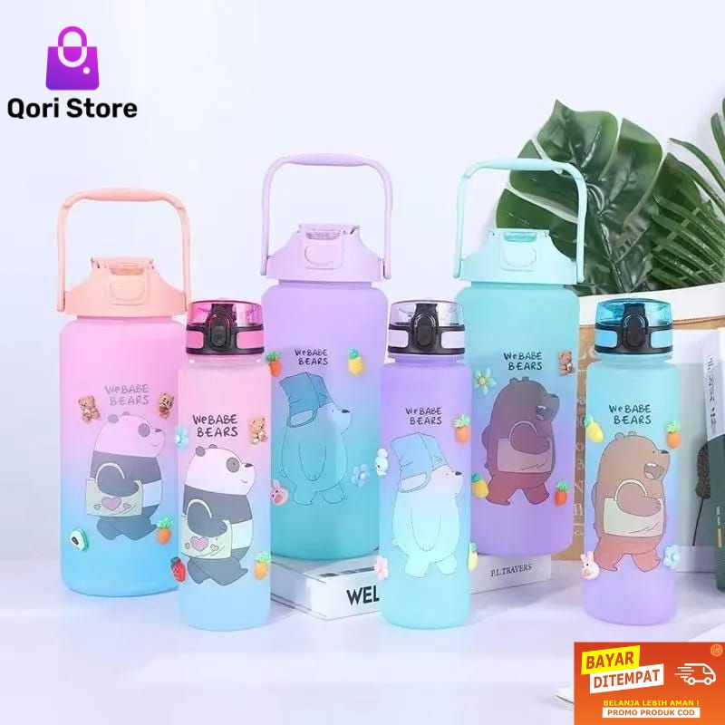Qori Store - Botol Pelangi Stiker 1liter Isi 2pcs