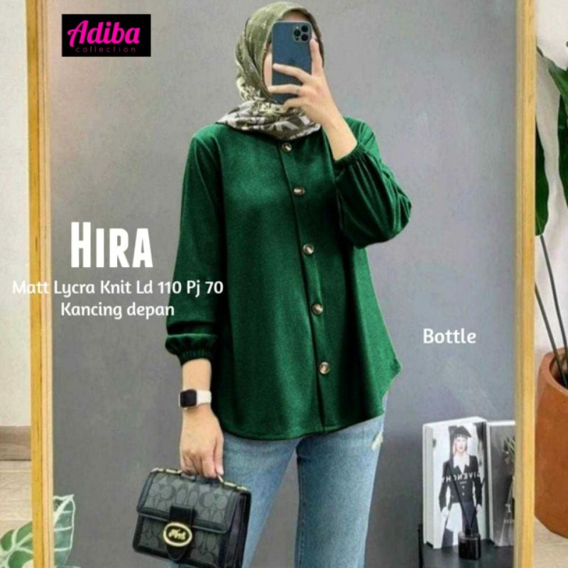 Hijau Botol/ Emerald hira Tunik Polos Jumbo All size (ket digambar) By Adiba